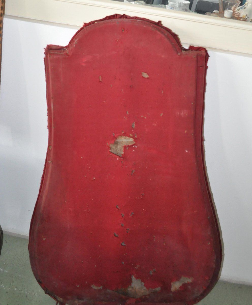 Antique Baroque Claret Velvet Mirror, 1790s photo 1754.0