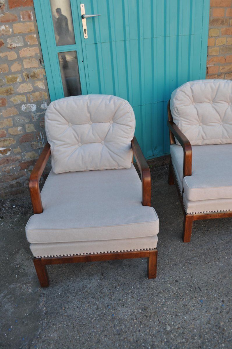 Set Of French Art Deco Chairs, 1930s photo vinterior