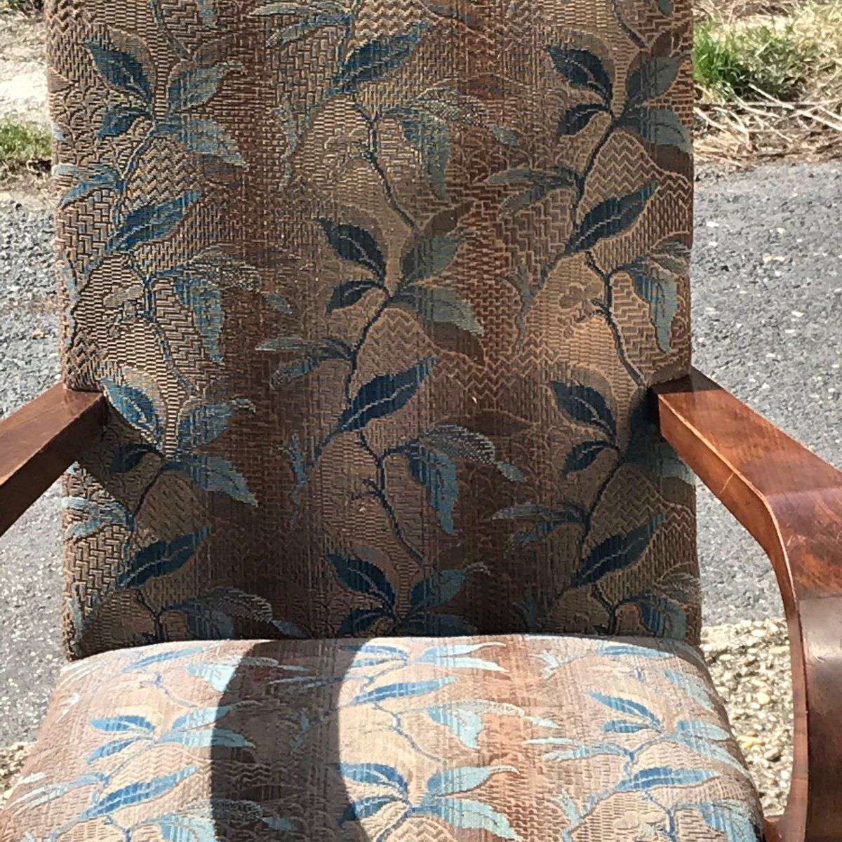 photo furniture Set Of Art Deco Hungarian Walnut Armchairs, 1930s