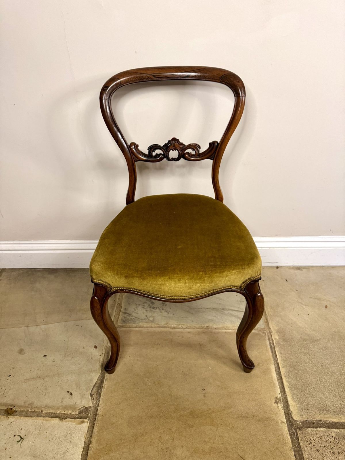 Stunning Quality Set Of Six Antique Rosewood Balloon Back Dining Chairs photo Furniture