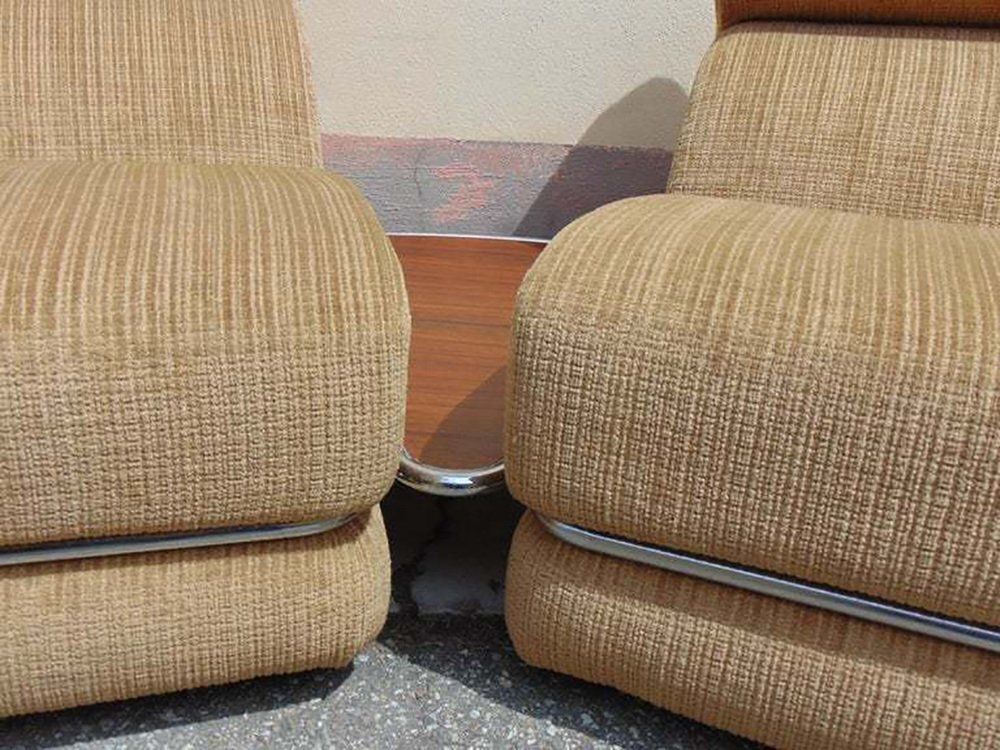 Mid Century Italian Modular Armchairs, 1960s, Set Of 3 photo for sale