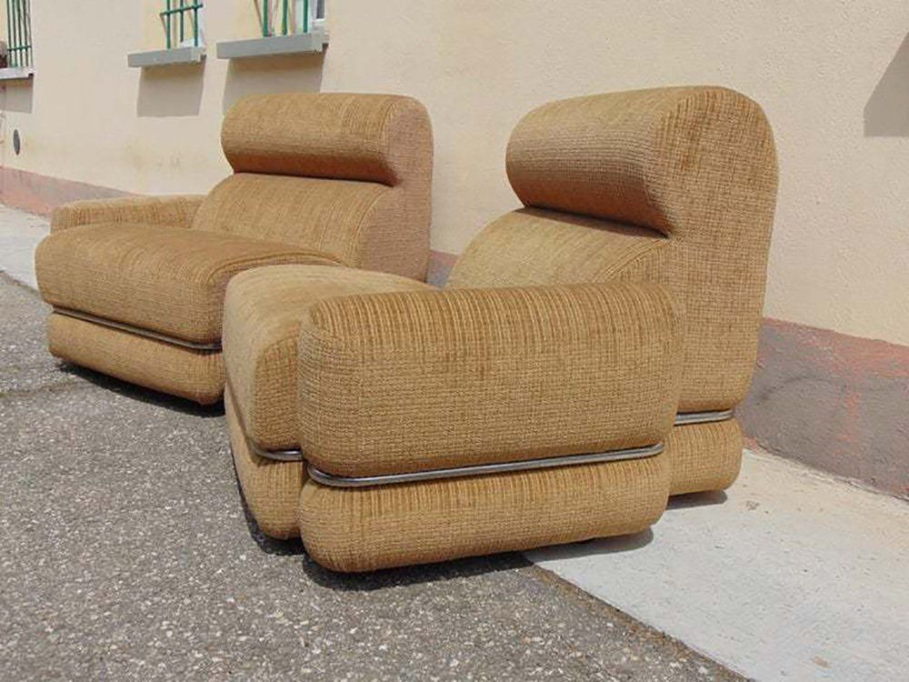 Mid Century Italian Modular Armchairs, 1960s, Set Of 3 photo Furniture