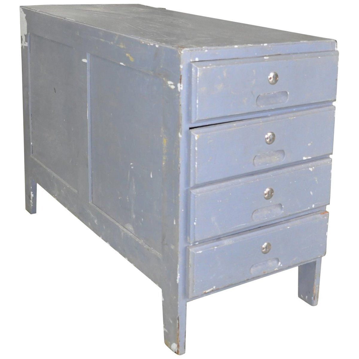 Vintage Grey Chest Of Drawers, 1950s