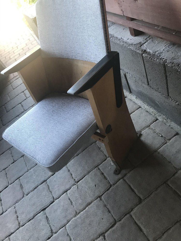Mid Century Hungarian 1 Seater Cinema Bench From Szék és Faárúgyár,, 1950s