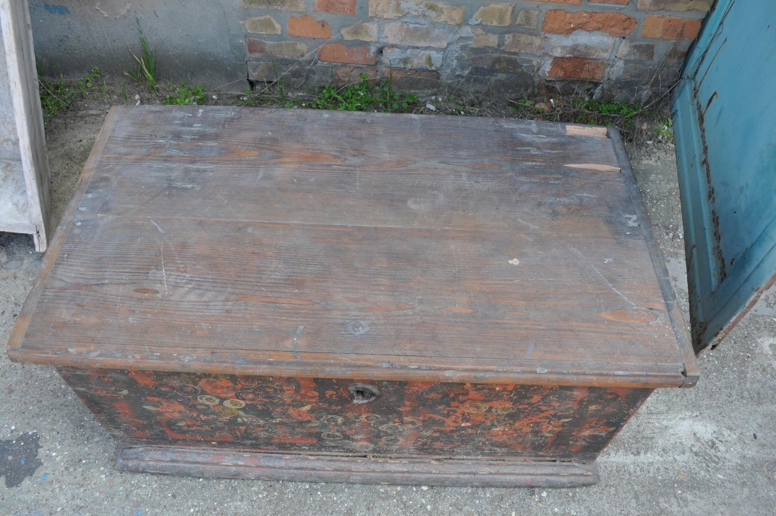 Antique Hungarian Pine Blanket Chest photo 1057.0