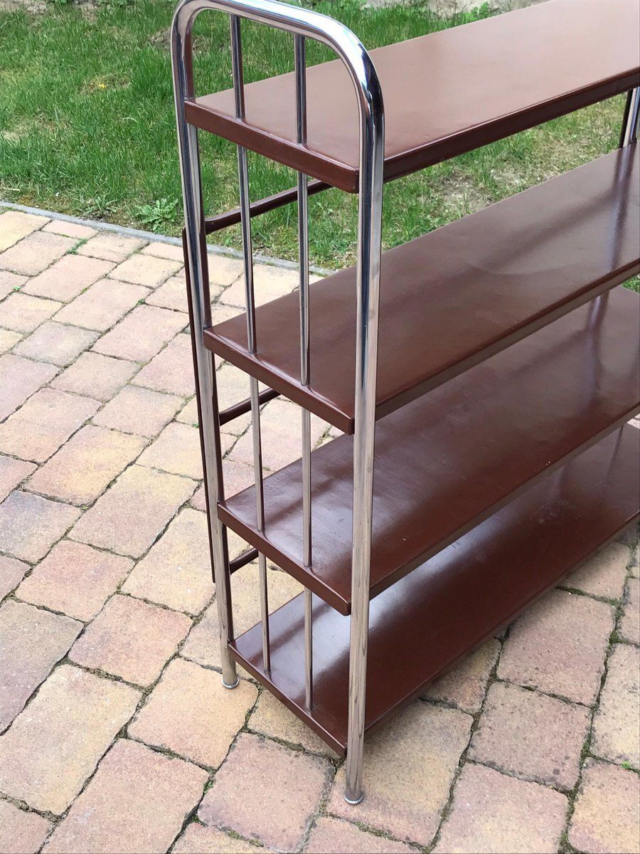 Bauhaus Style Metal Book Shelf, 1920s photo Furniture