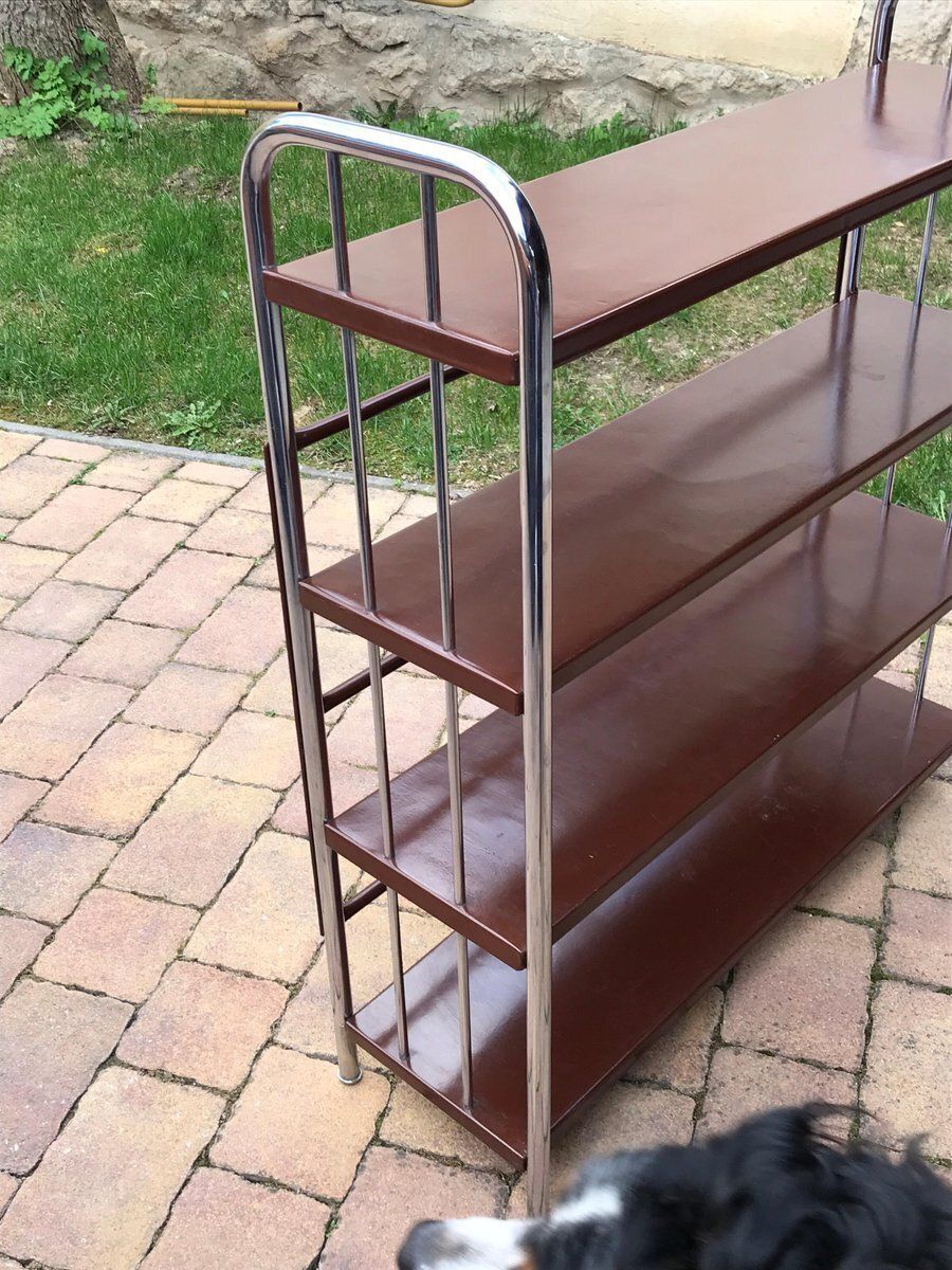 Bauhaus Style Metal Book Shelf, 1920s photo vinterior