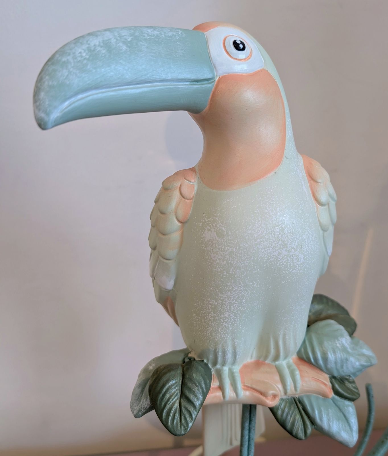 Vintage 1980s Ceramic Pastel Toucan Lamp, Unused Old Shop Stock  11 Available. Perfect For A Hotel photo for sale