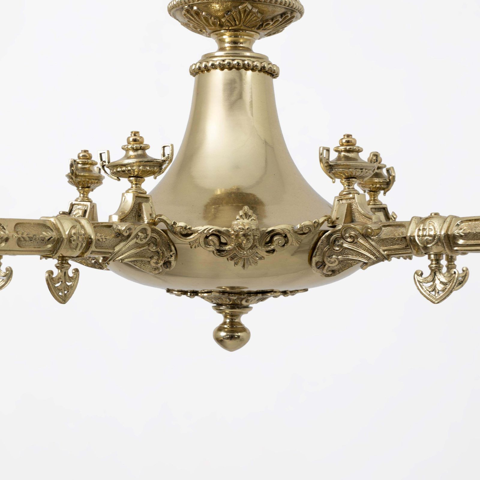 photo furniture Empire Style Gilt Bronze Chandelier With Winged Figures – Italy, Early 19th