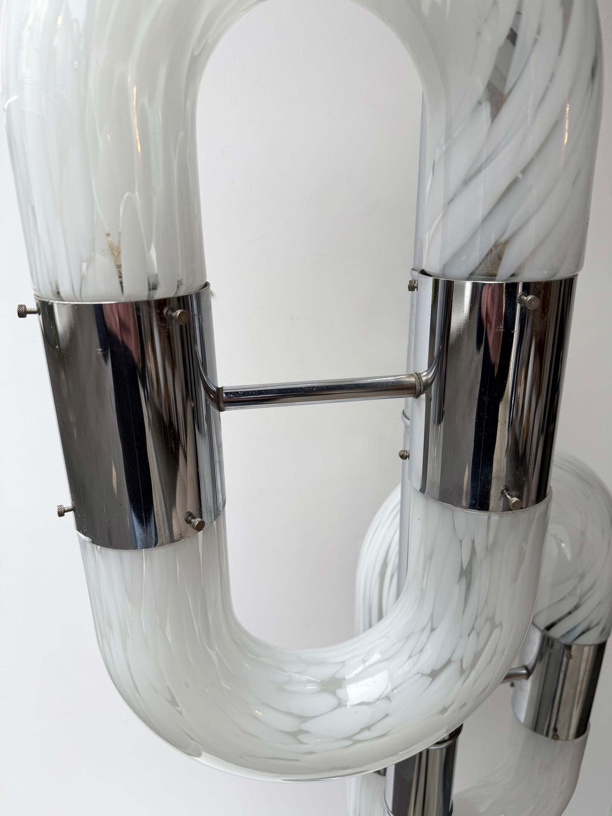 Metal Chain Floor Lamp Murano Glass By Aldo Nason For Mazzega, Italy, 1970s photo buy