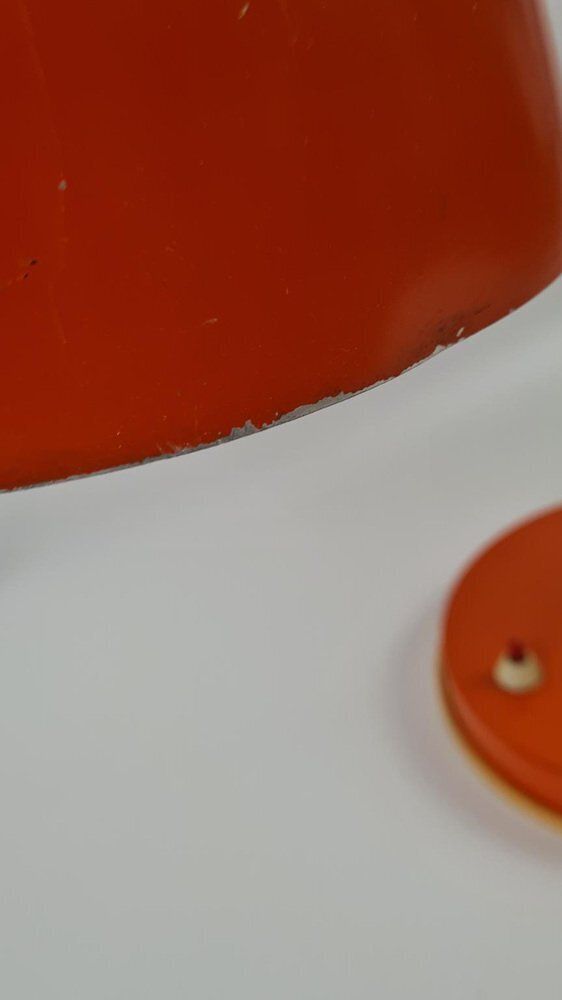Desk Lamp In Orange Metal, Hungary, 1970s photo for sale
