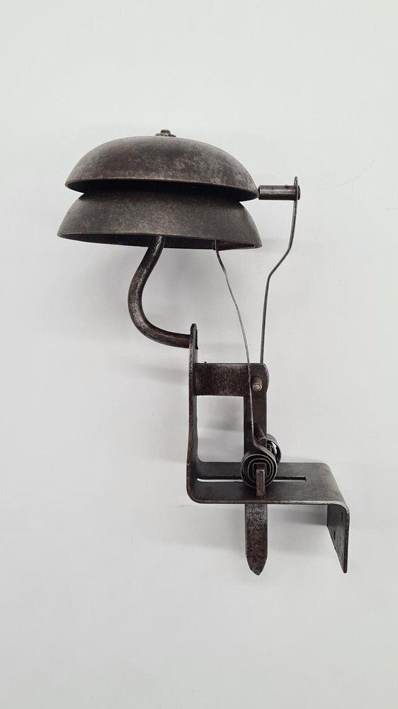 French Art Nouveau Doorbell In Gray Metal, 1890s photo for sale