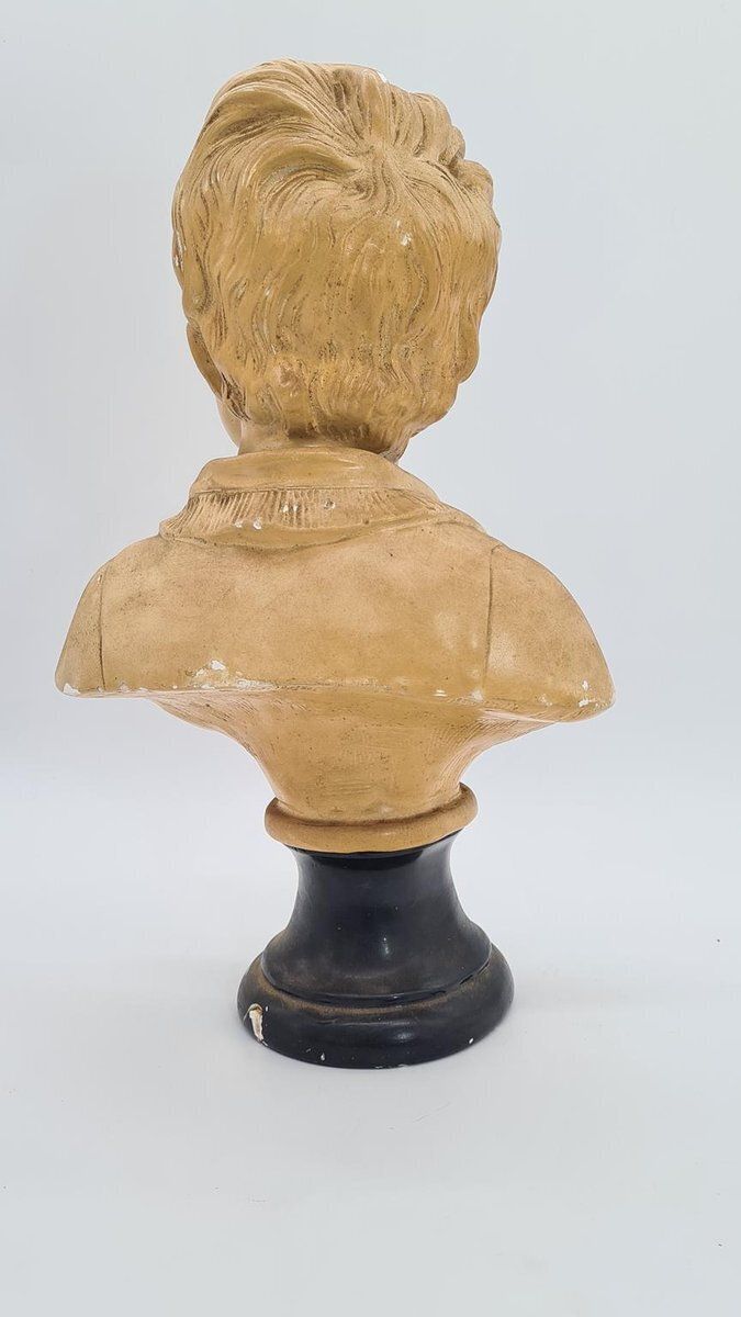 Bust Of Boy In Plaster, 1890s photo Art