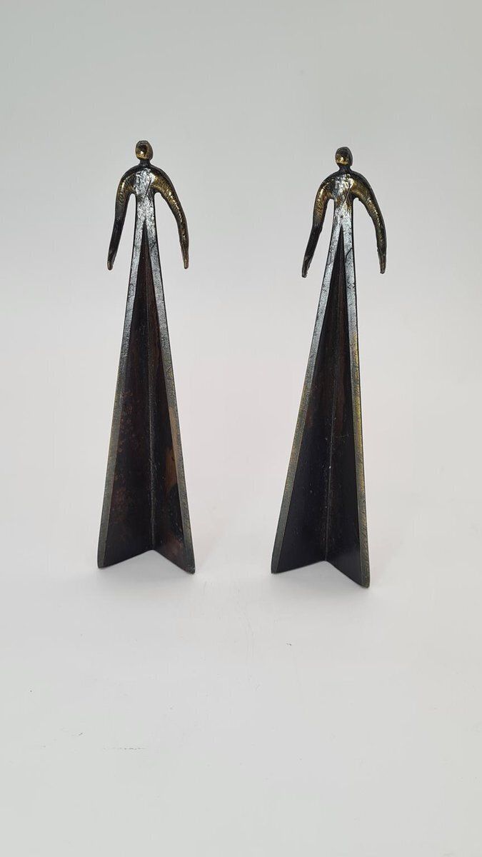 Vintage Bronze Sculptures, 1980s, Set Of 2 photo furniture