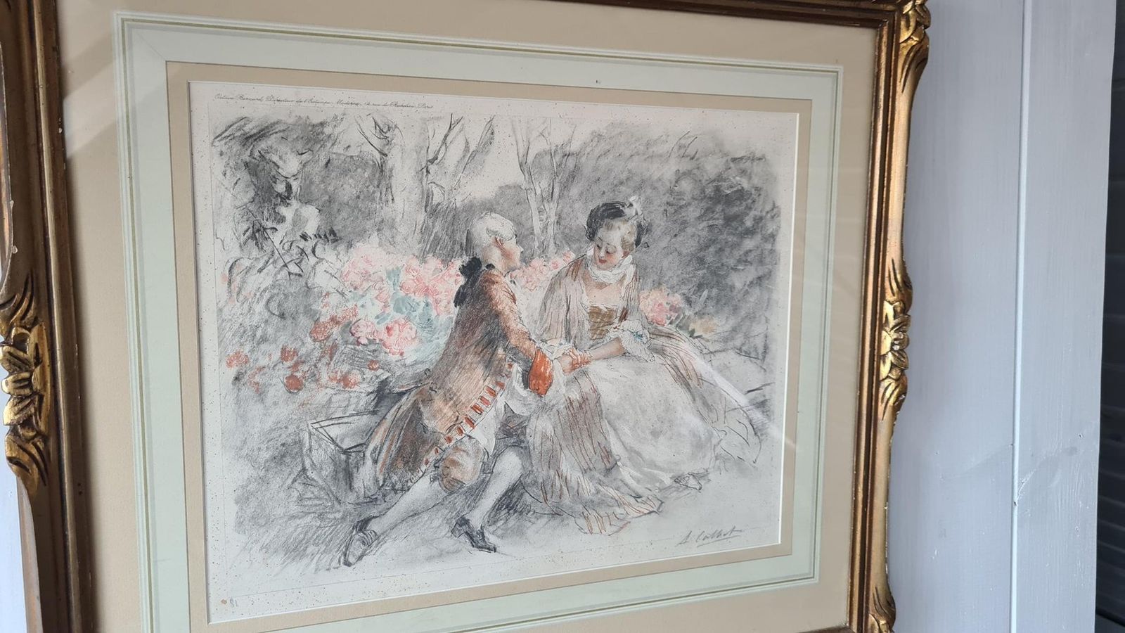 Albert Calbet, 1910, Lithographs, Set Of 2 photo for sale