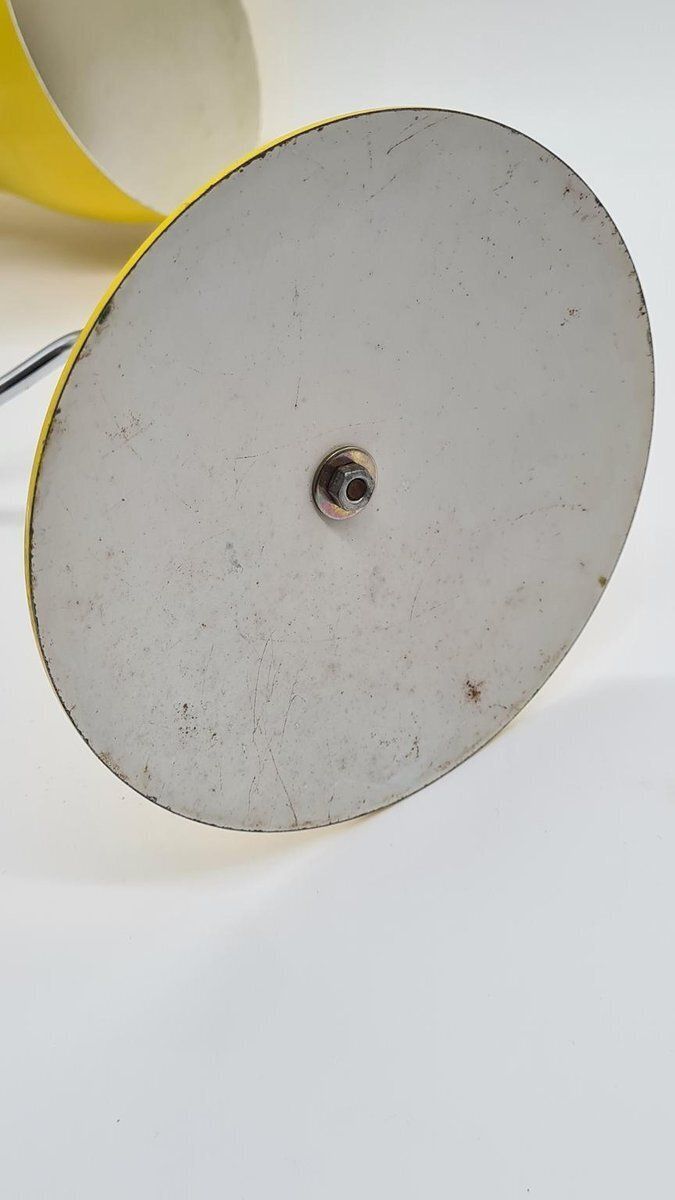 photo for sale Desk Lamp In Yellow Metal And Chrome By J. Hůrka, Czechoslovakia, 1970s