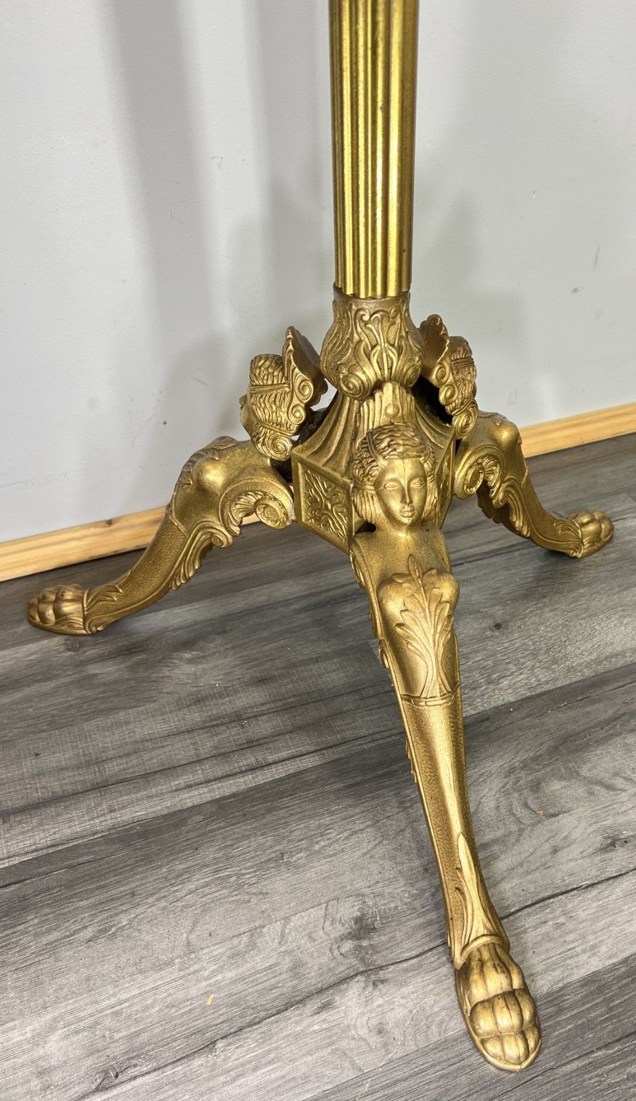 Coat Stand Vintage French Style Brass Floor Coat Rack Lot 4742 photo furniture