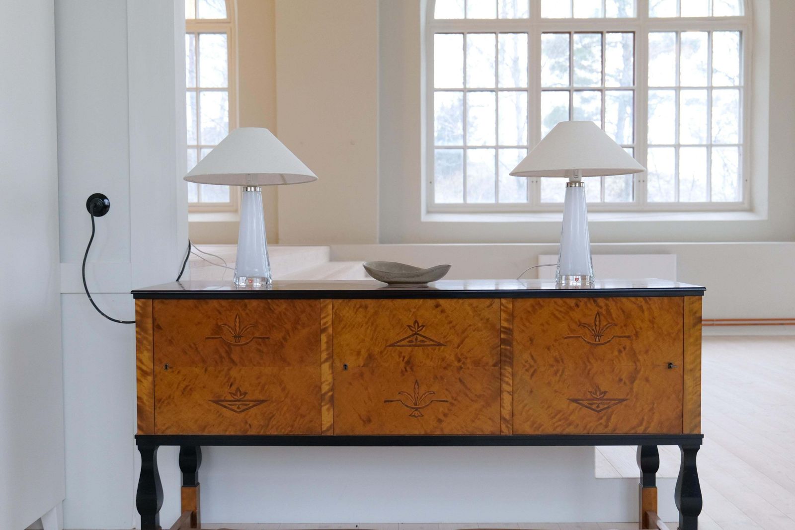 Midcentury Table Lamps By Carl Fagerlund For Orrefors Sweden Rd, 1566 photo for sale
