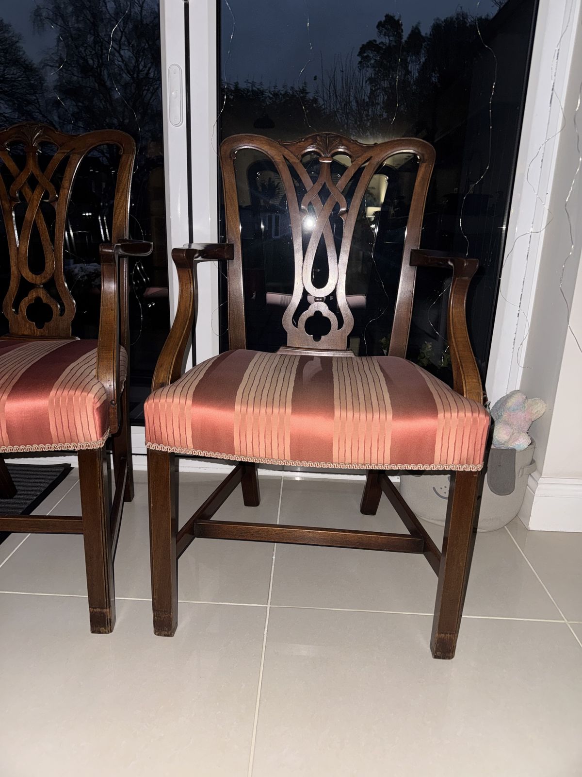 photo furniture Pair Of Antique Style Chippendale Dining Chairs