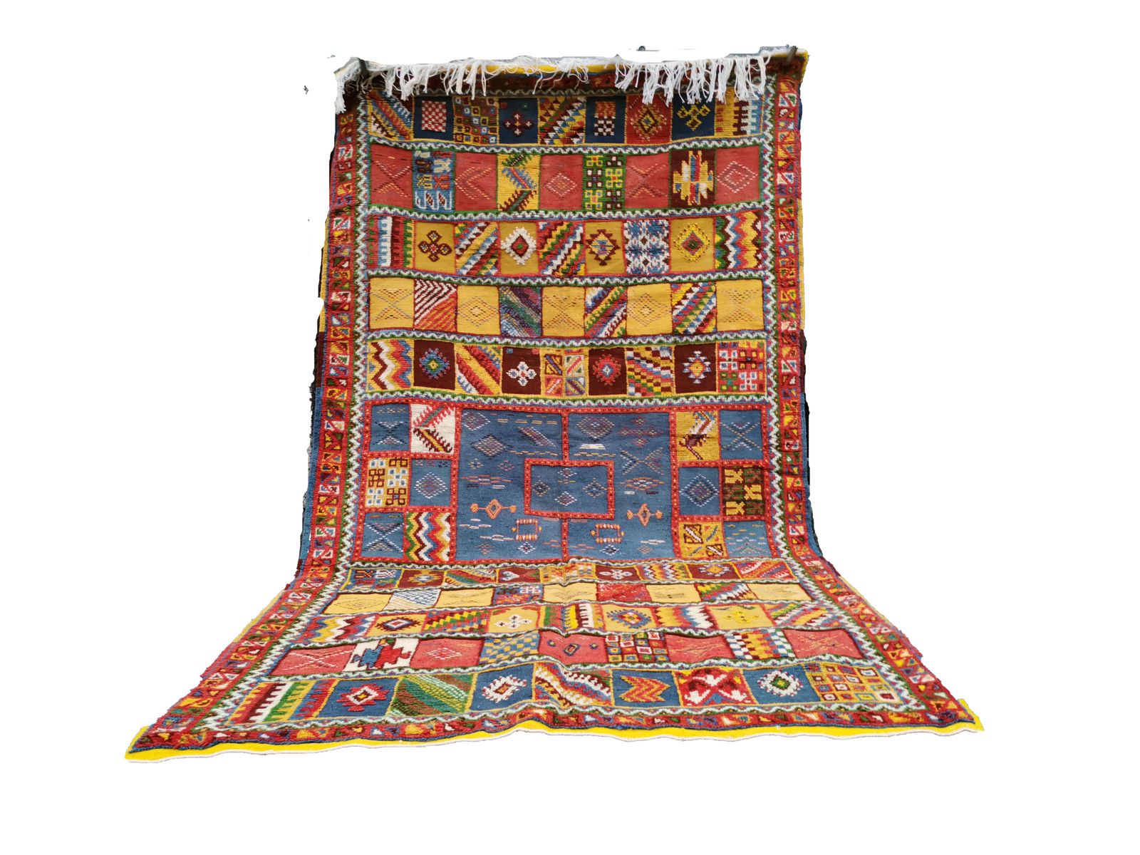 Fabulous Traditionl Moroccan Rug. Natural Wool And Camel Hair.8.8x5.1 Ft