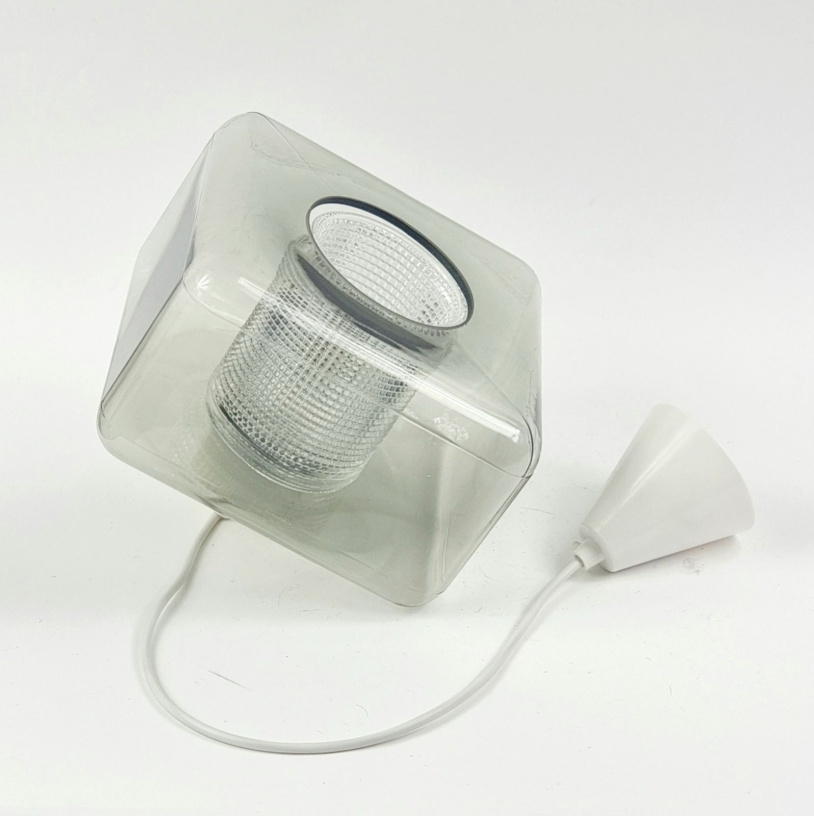 Mid Century Modern Scandinavische Glazen Plafondlamp Van Carl Fagerlund Voor Orrefors, Jaren 1960 photo vinterior