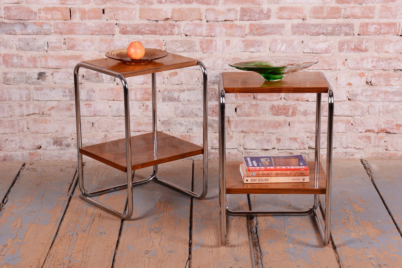 Pair Of Restored Bauhaus Bedside Tables, By M. Breuer For Thonet, Germany, 1920s photo buy