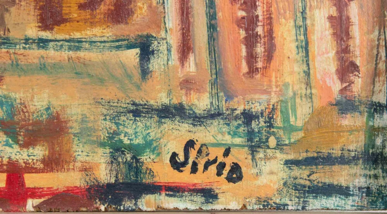 Sirio Pellegrini View Of Rome   Paint By Sirio Pellegrini   1970 photo for sale