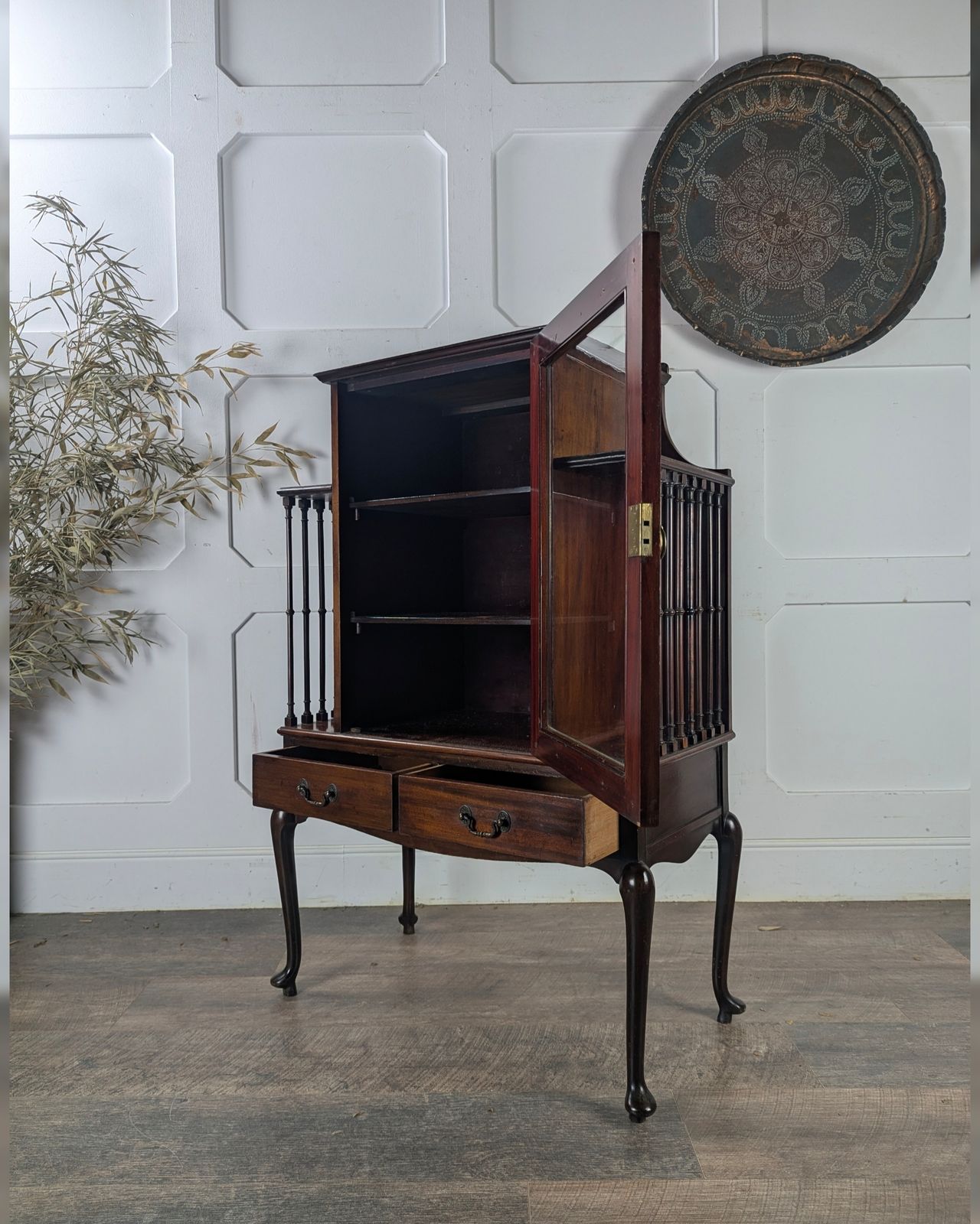 Early 20th Century Mahogany Music Or Display Cabinet photo vintage