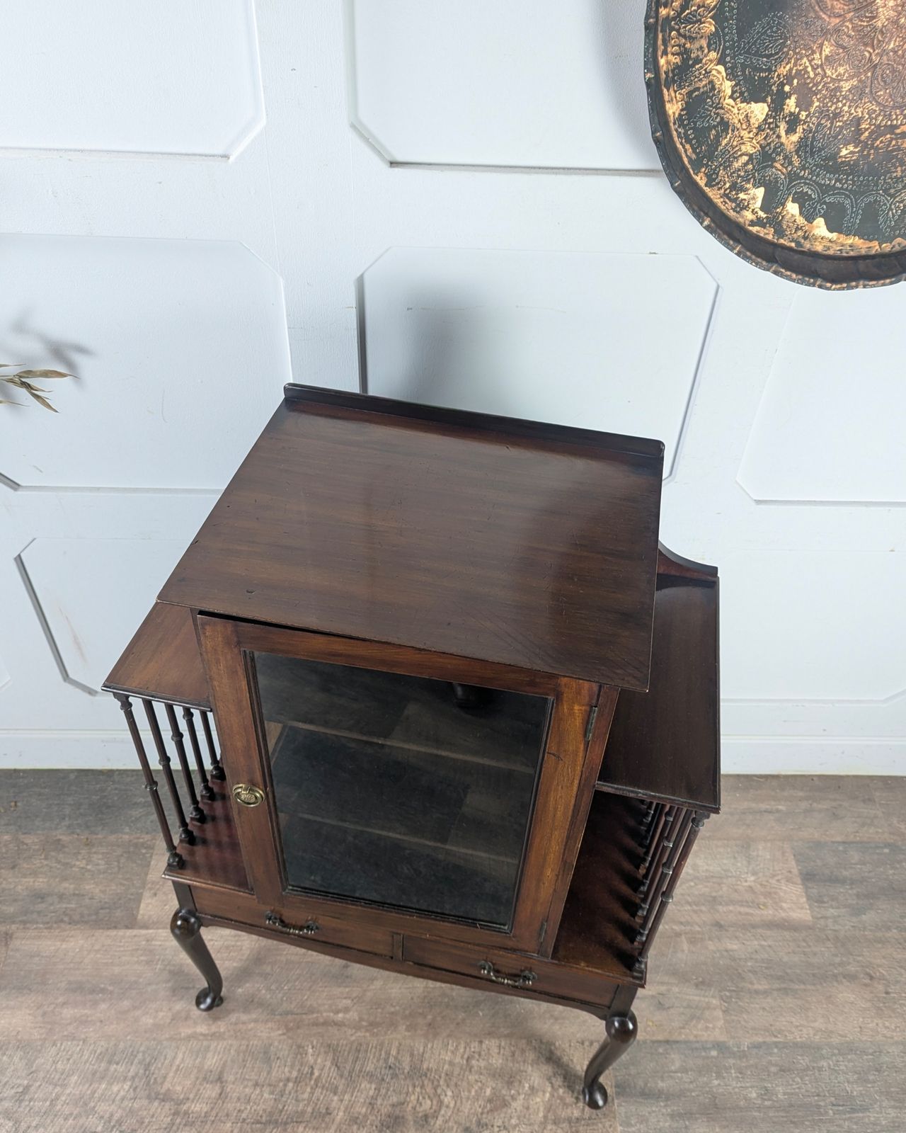 330.0 Early 20th Century Mahogany Music Or Display Cabinet photo