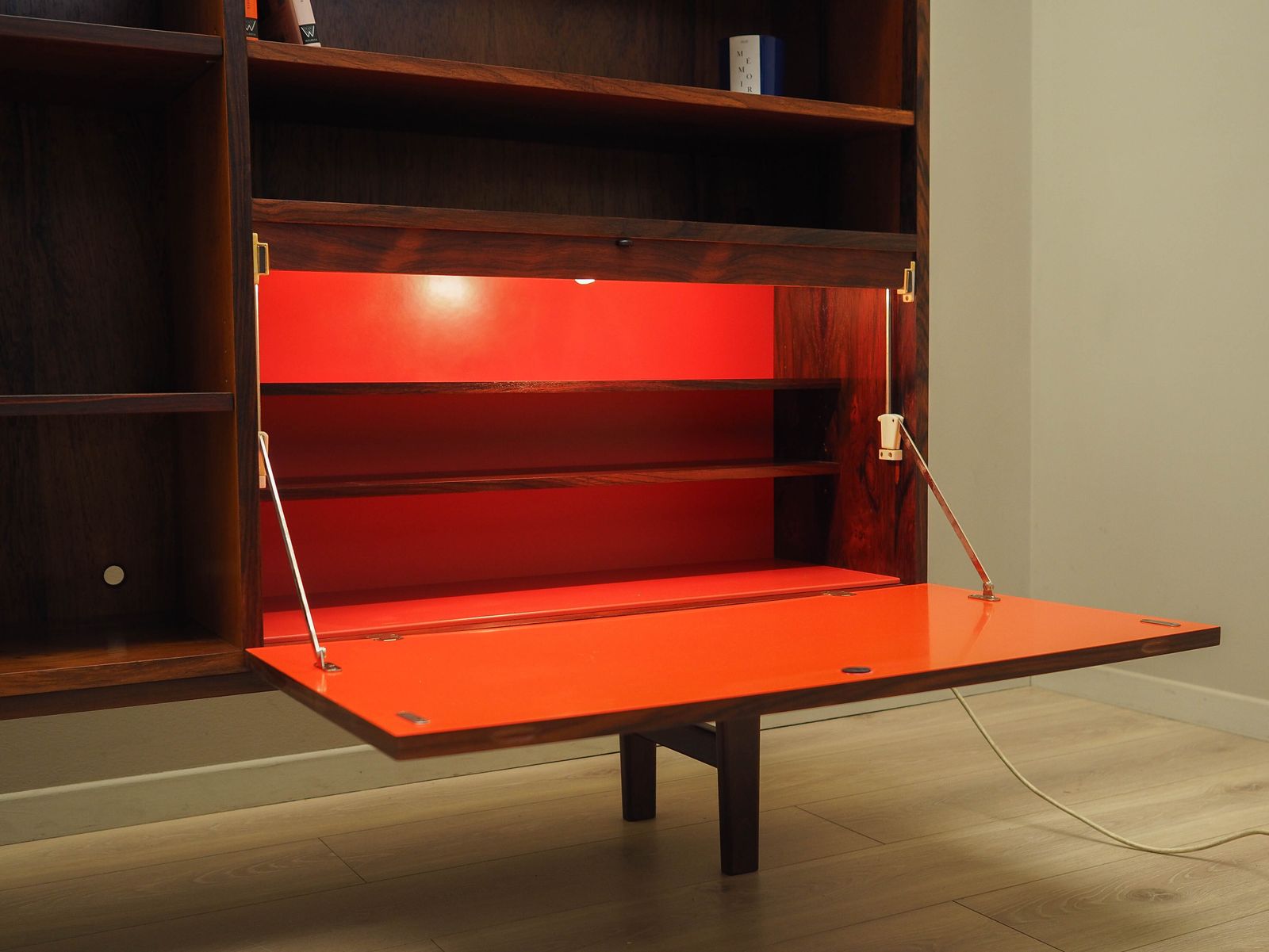 Vintage Boekenkast, Deens Design, Jaren 1970, Ontwerper: Ib Kofod Larsen photo Meubels
