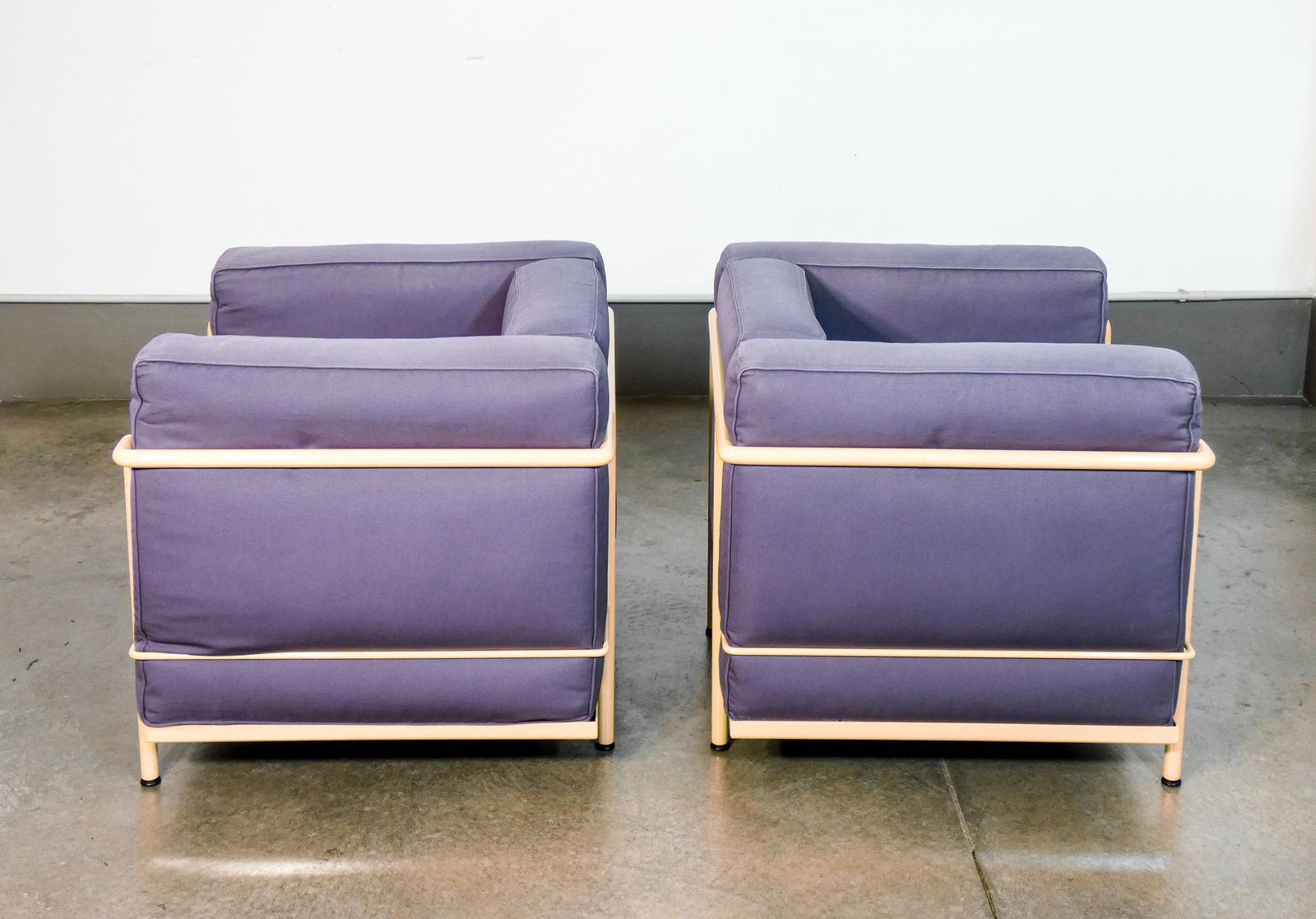Pair Of Lc2 Armchairs Designed By Le Corbusier, Jeanneret, Perriand For Cassina photo buy