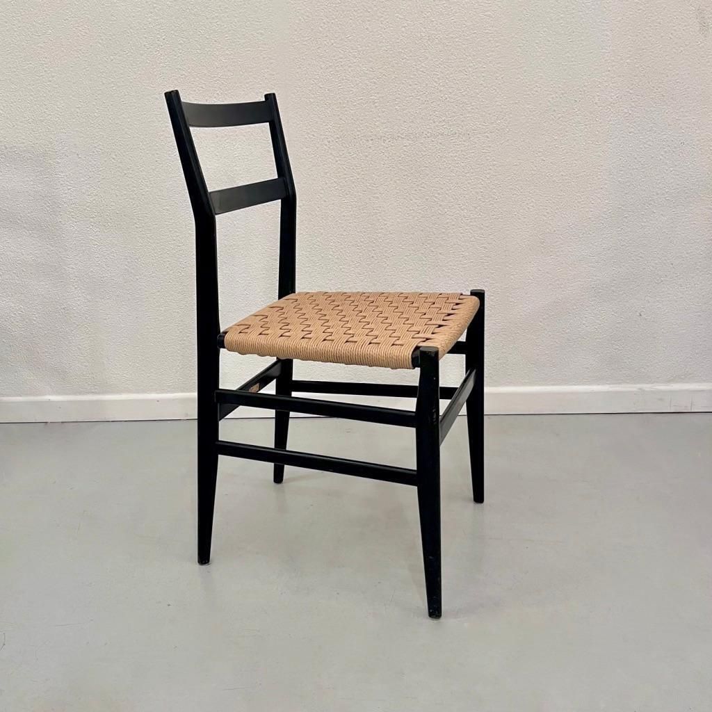 Set Of 4 Vintage Leggera Dining Chairs By Gio Ponti Produced By Cassina Ca. 1950 photo buy