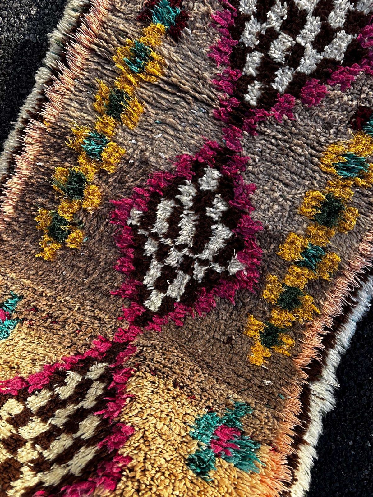 Berber Azilal Runner Rug 70x180 Cm – Handmade Moroccan Wool & Cotton Runner – Vintage Tribal Hallway Rug – One Of A Kind photo vinterior