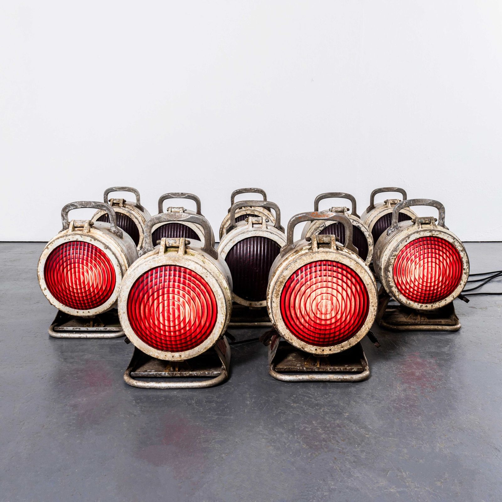 1950’s Original French Train Engineers Warning Lamps