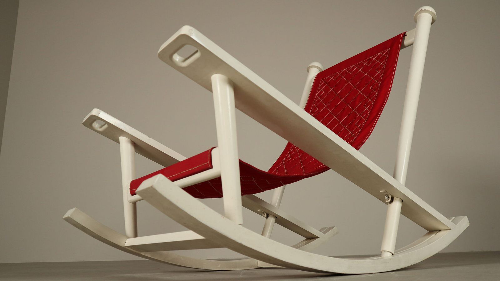 Gilles Sermadiras For Maison Et Jardin, “Deauville” Rocking Chair, France, 1950 photo for sale
