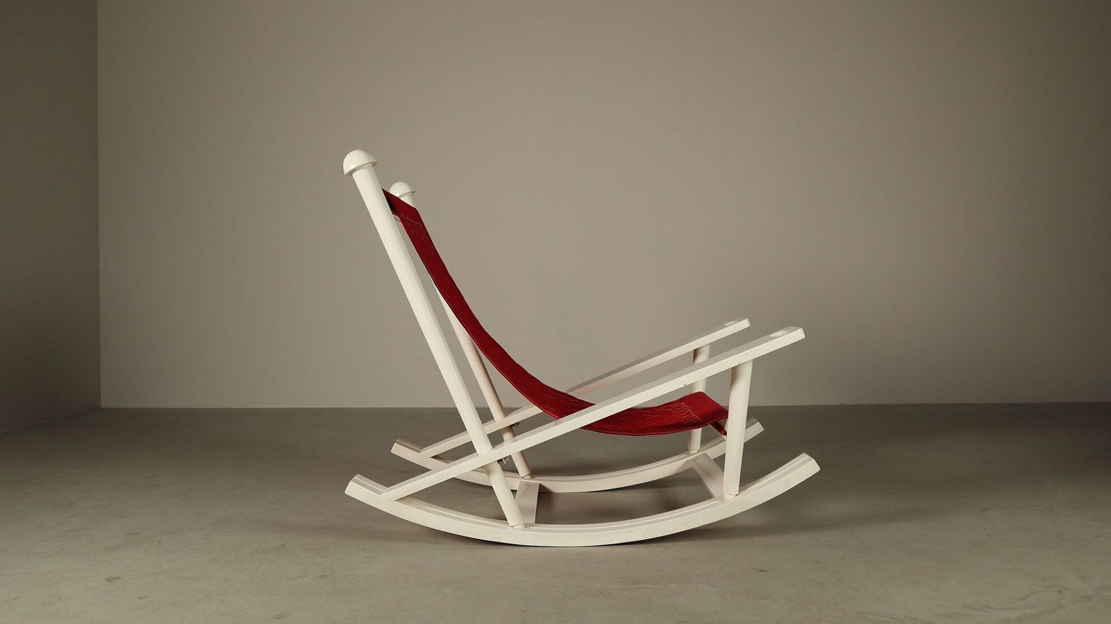 Gilles Sermadiras For Maison Et Jardin, “Deauville” Rocking Chair, France, 1950 photo vintage