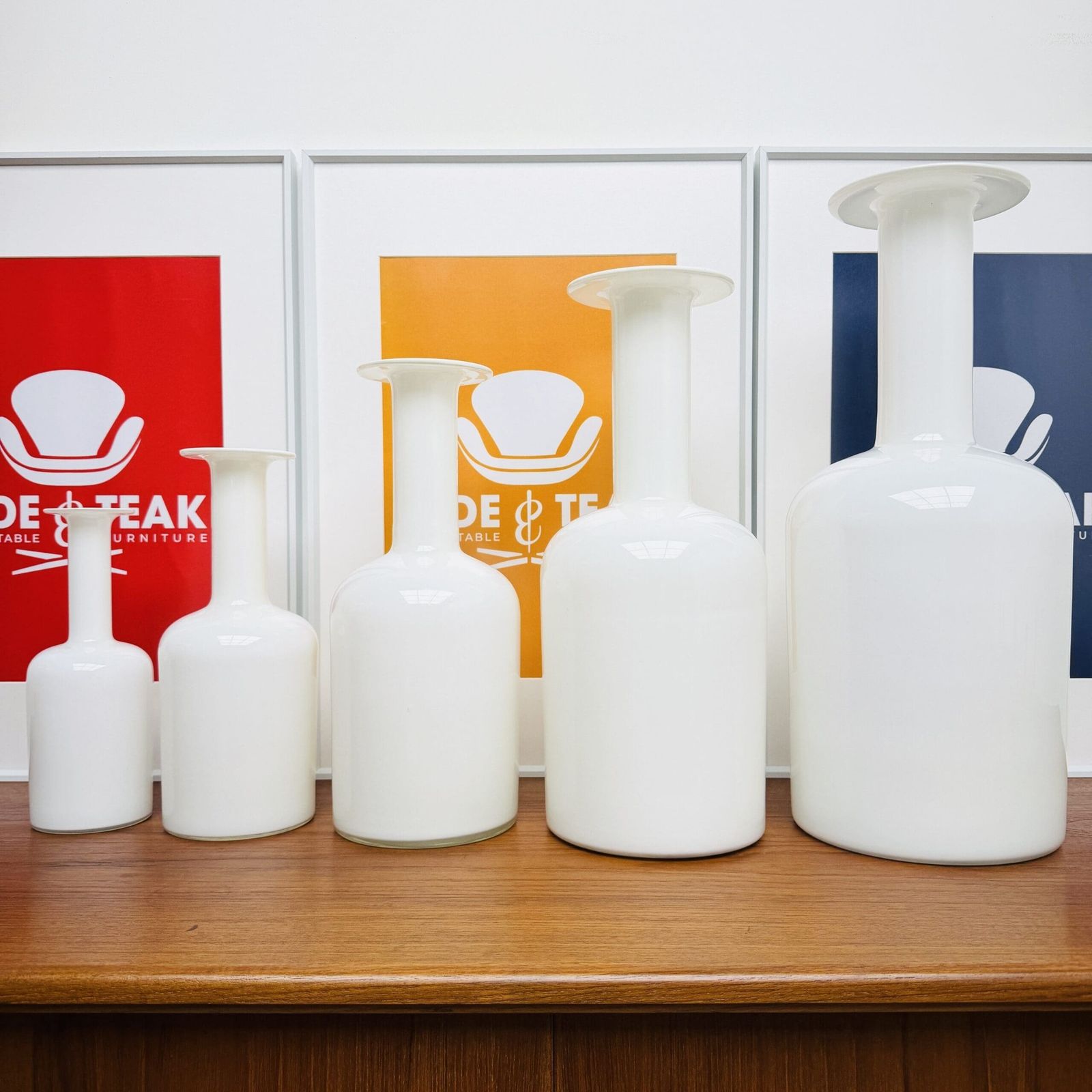 photo for sale Danish “Floor Vase” Set By Otto Brauer For Holmegaard