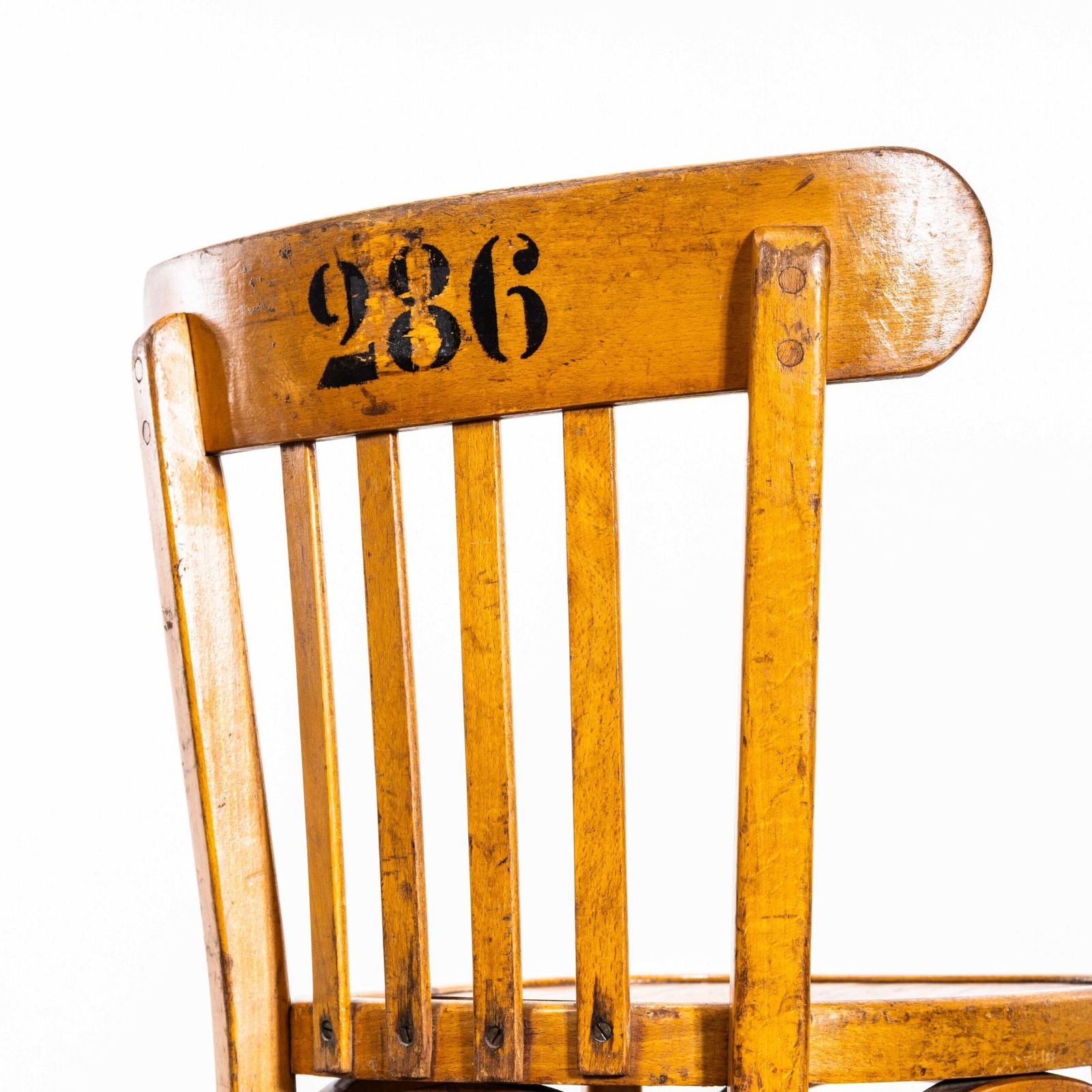 1950’s Baumann Blonde Oak Bentwood Dining Chair – Set Of Six photo vintage