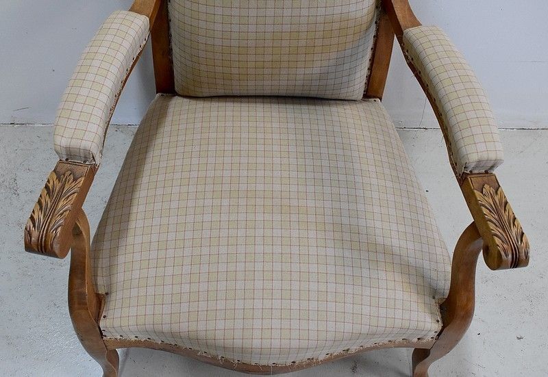 Voltaire Armchair Carved, Early 20th Century photo Furniture