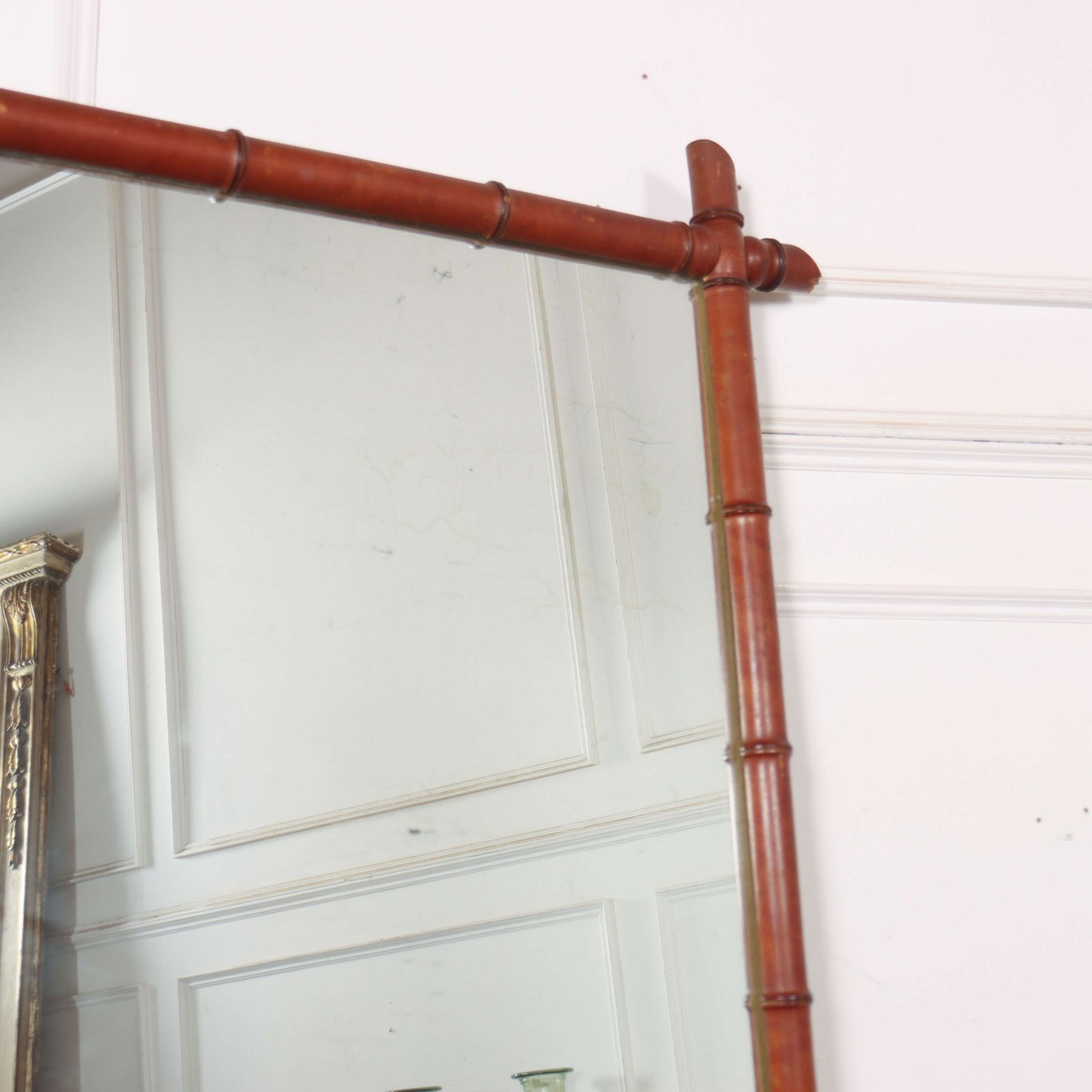 Large French Faux Bamboo Mirror photo buy