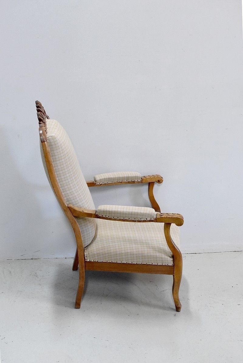 Voltaire Armchair Carved, Early 20th Century photo 1143.3
