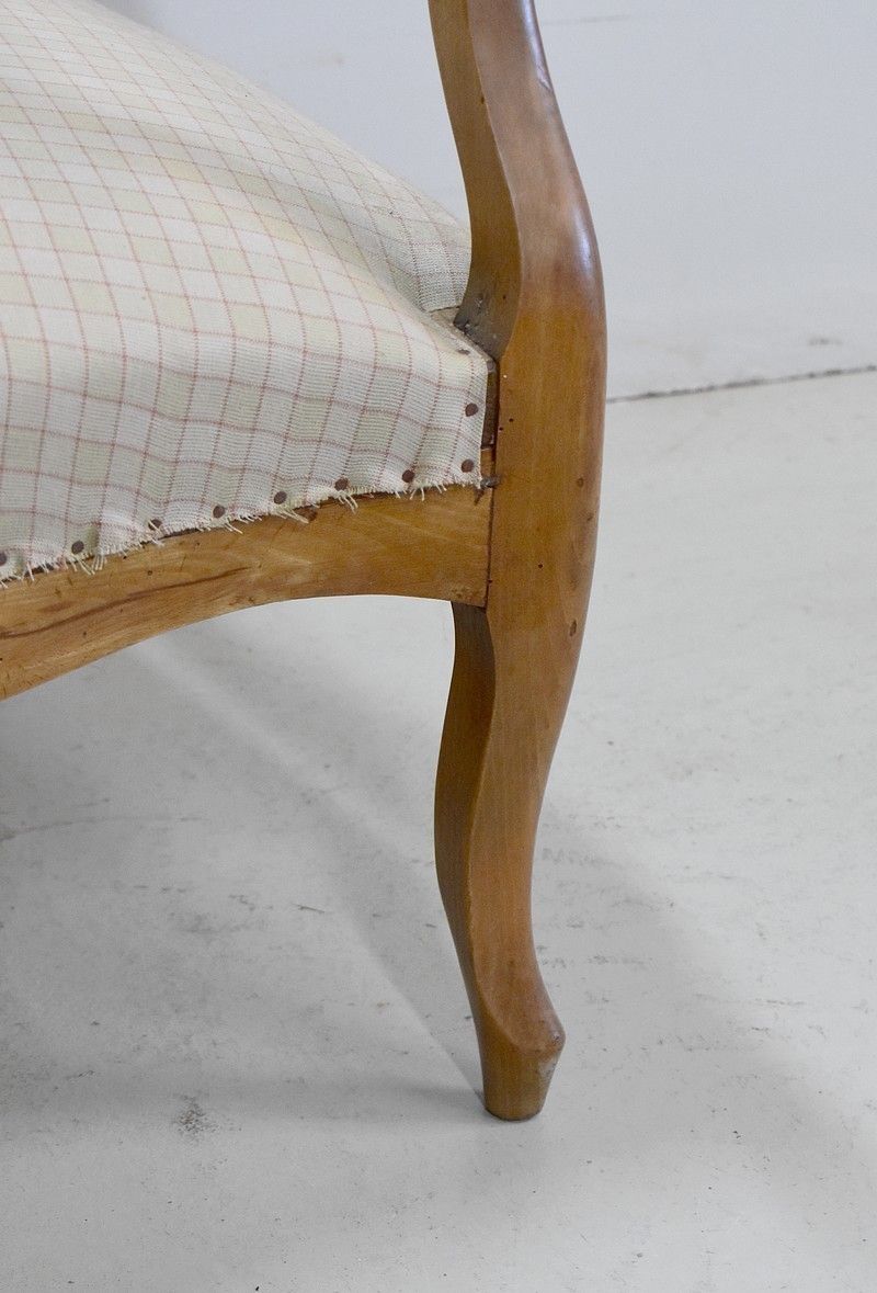 photo furniture Voltaire Armchair Carved, Early 20th Century