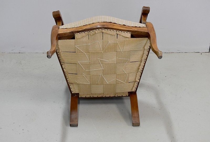 Furniture Voltaire Armchair Carved, Early 20th Century photo