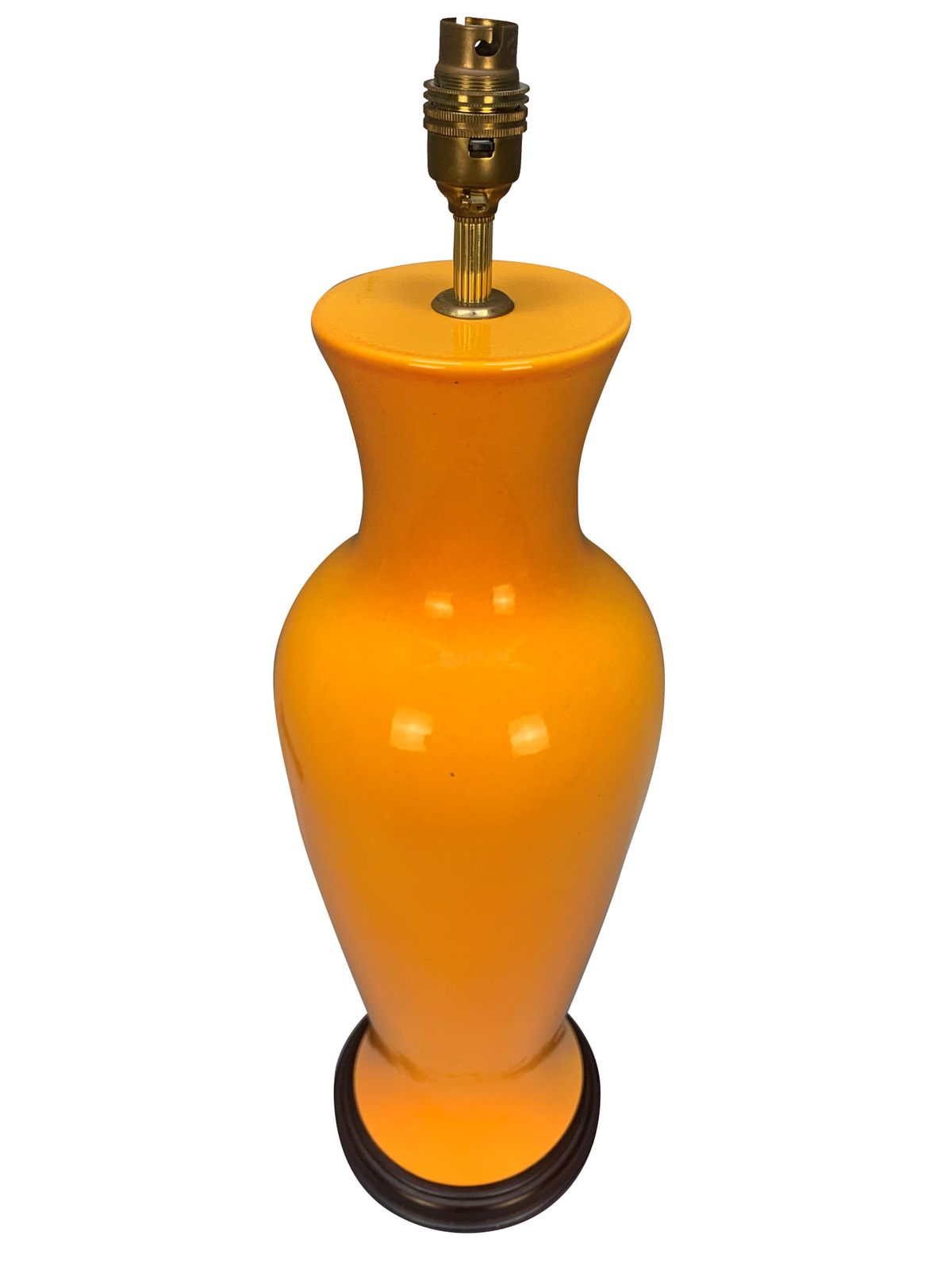 A Pair Of Large 1960's Orange Porcelain Table Lamps photo 1416.0