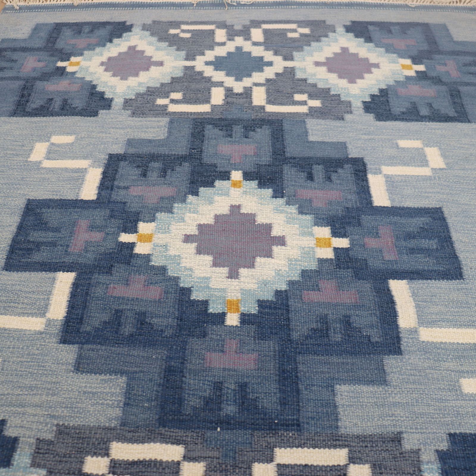 Swedish Mid Century Handmade Flat Weave Rug photo 1500.0