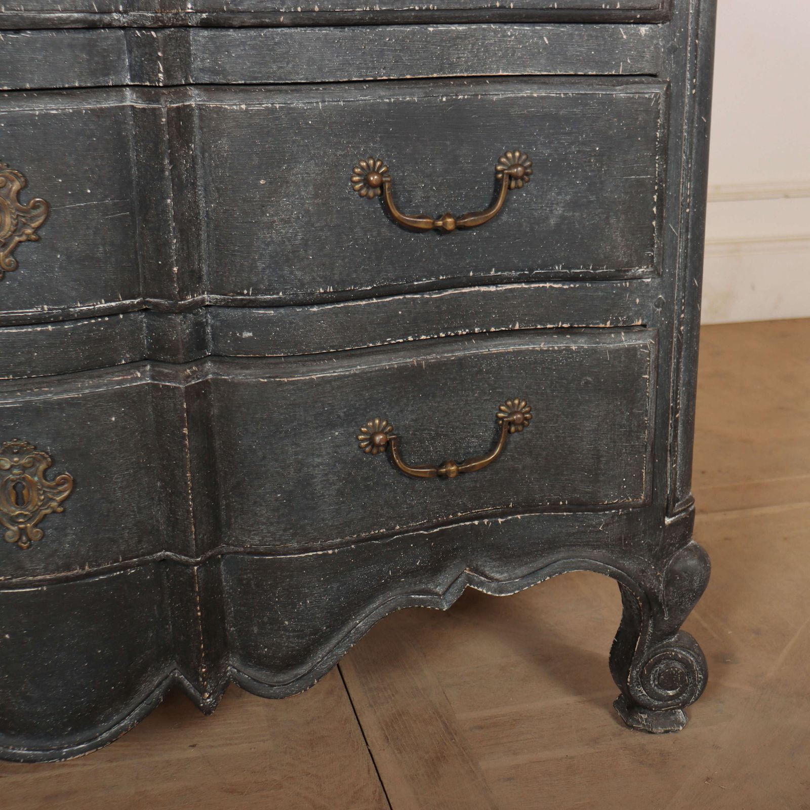 French Painted Serpentine Commode photo Furniture