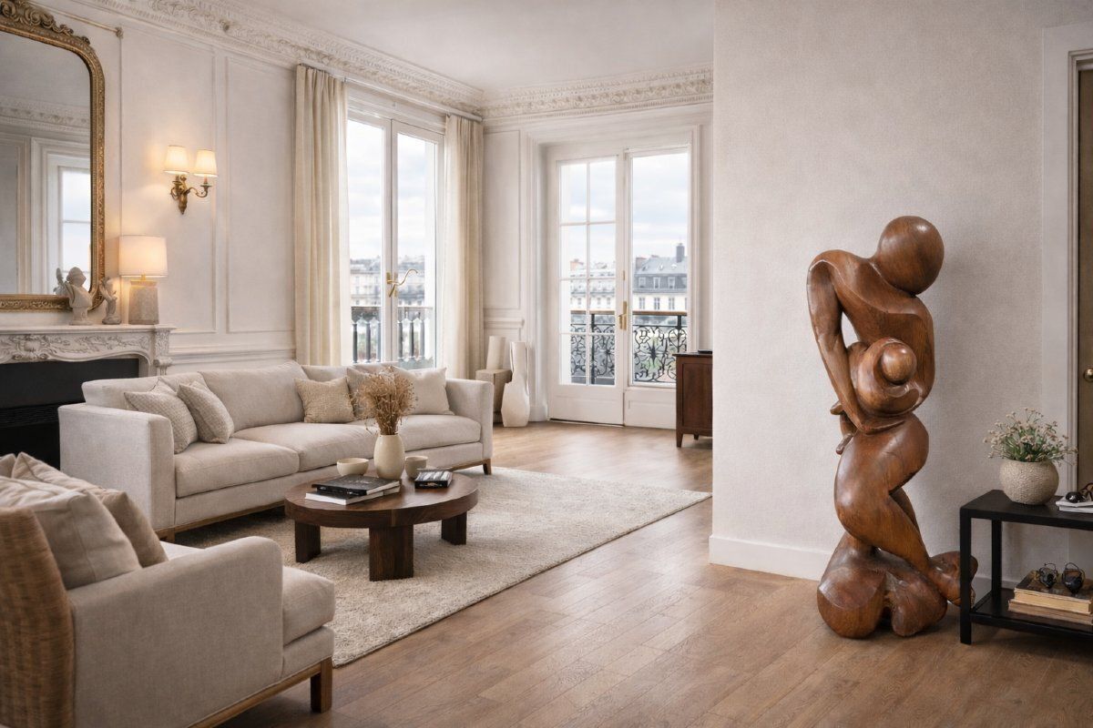 Sculpture en noyer de Bernard Lafon, dit Darius (né en 1943) photo Art