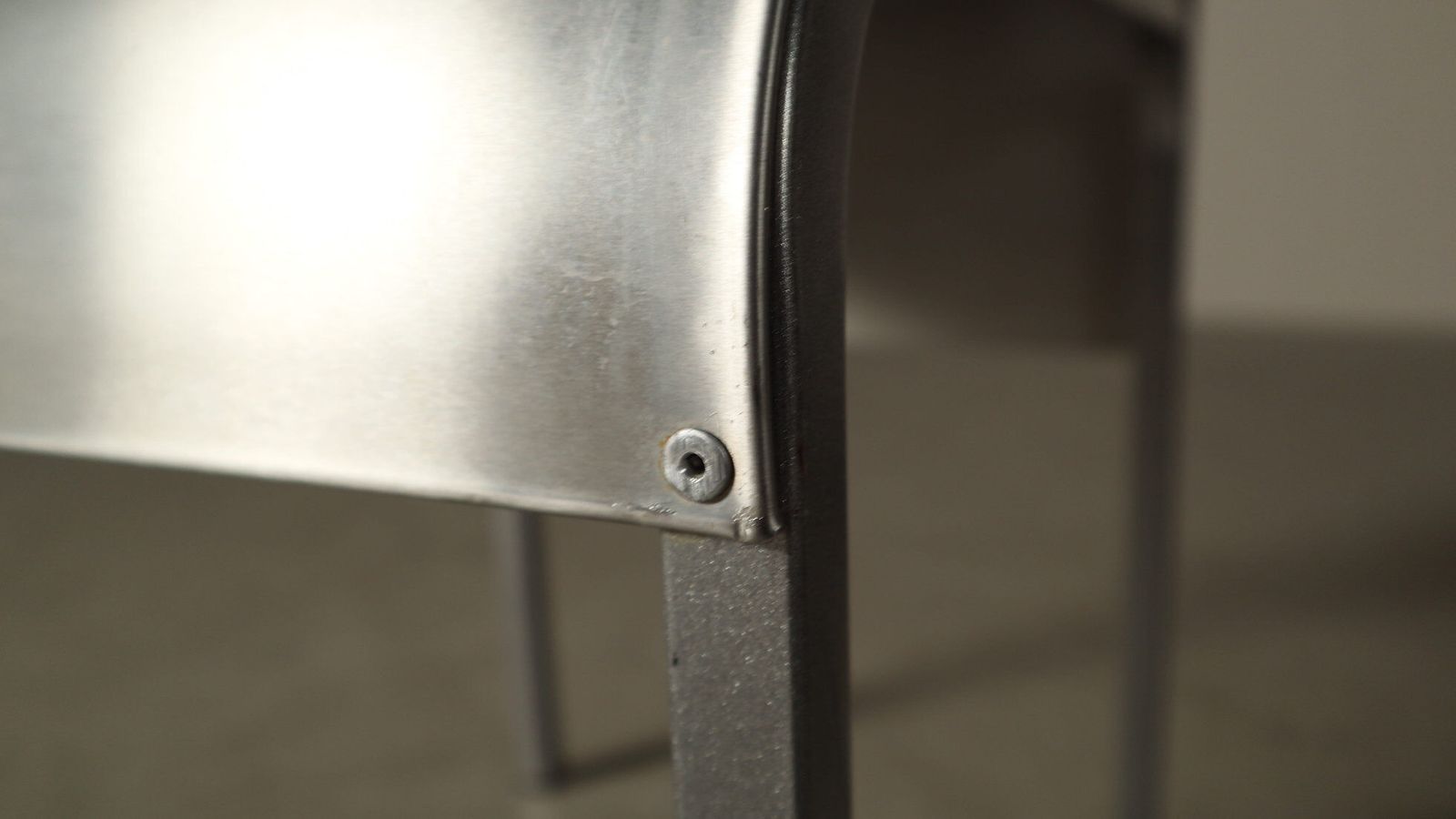 Set Of Six Postmodernist Stainless Steel Dining Chairs Dating From Around 1980 1990. photo vintage