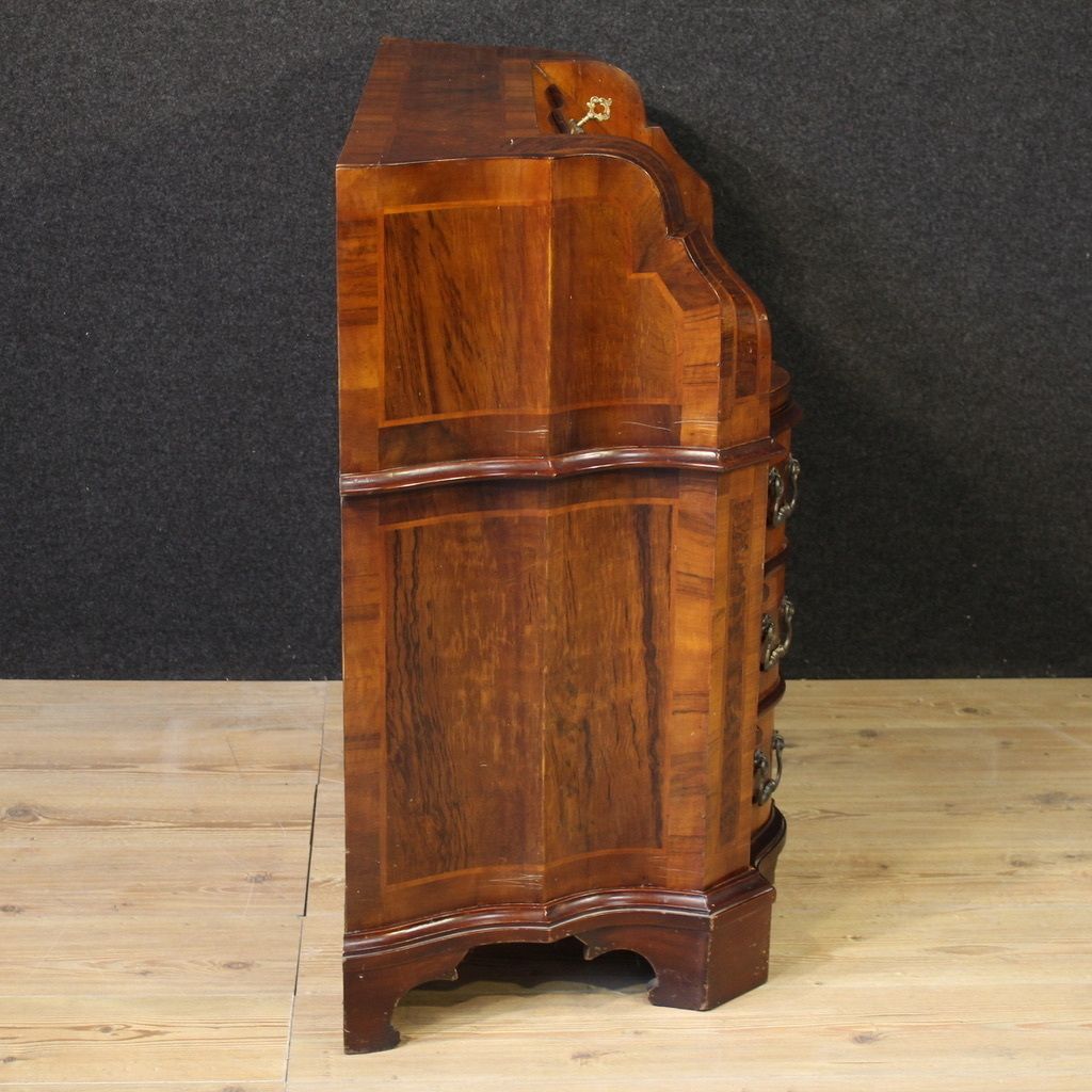 3500.0 Venetian Bureau In Walnut Wood From The 20th Century photo