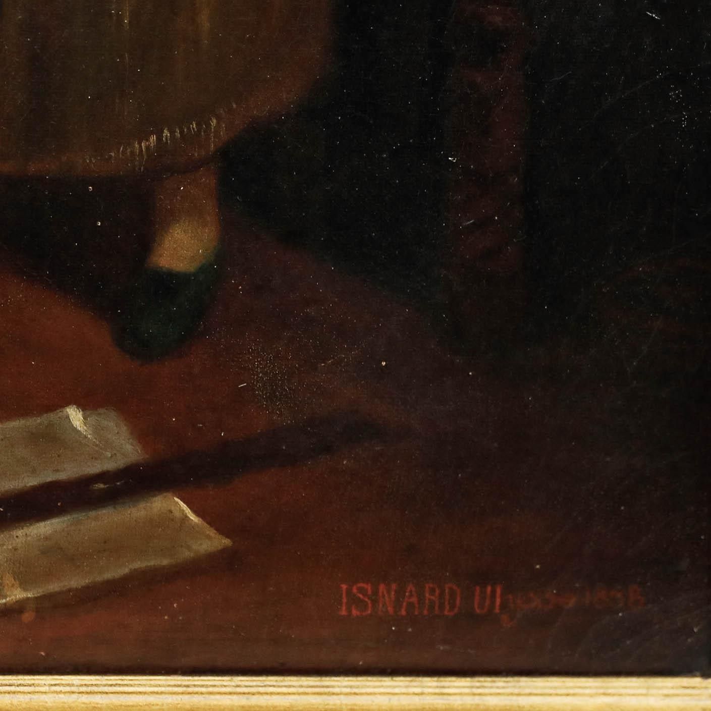 Ulysse Isnard After Claudius Jacquand 1858 Oil, The Prayer Of The Invalid photo buy